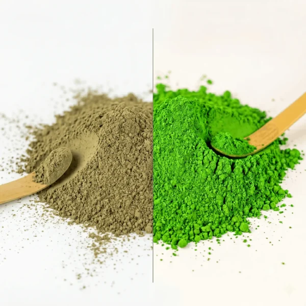 Confronto colore matcha