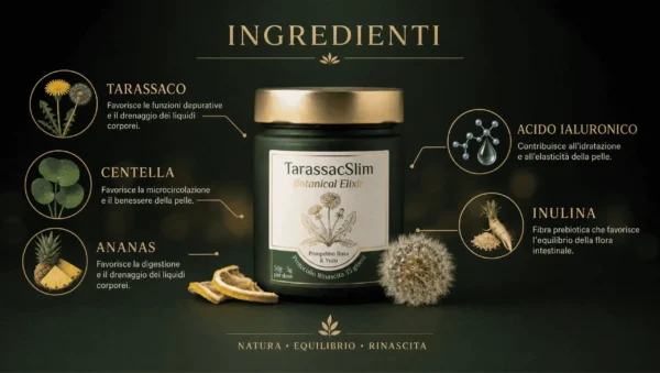 Formula TarassacSlim Botanical Elixir ingredienti